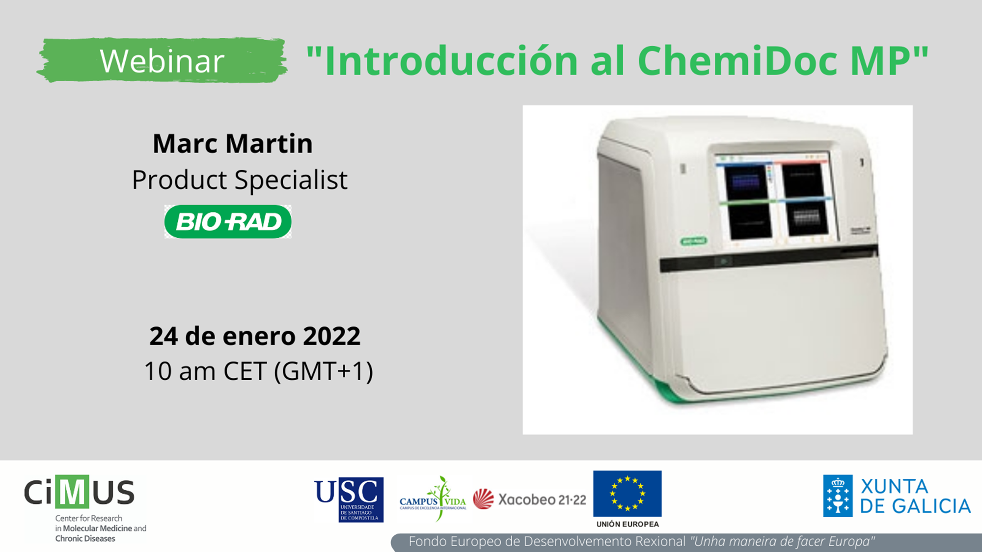 Webminar: Introducción al ChemiDoc MP